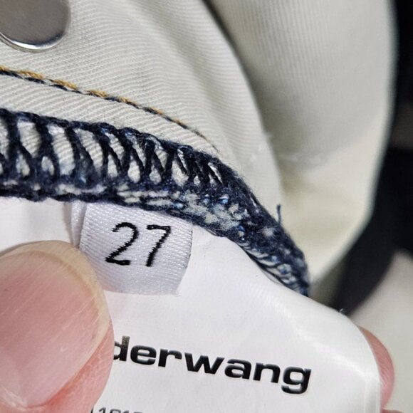 Alexander Wang Womens High-Waisted Bikini Straight Leg Jeans Size 27 Blue Denim - Picture 9 of 9